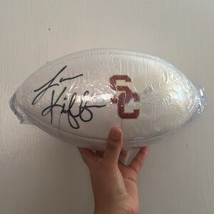 Signed Football by USC coach Lane Kiffin